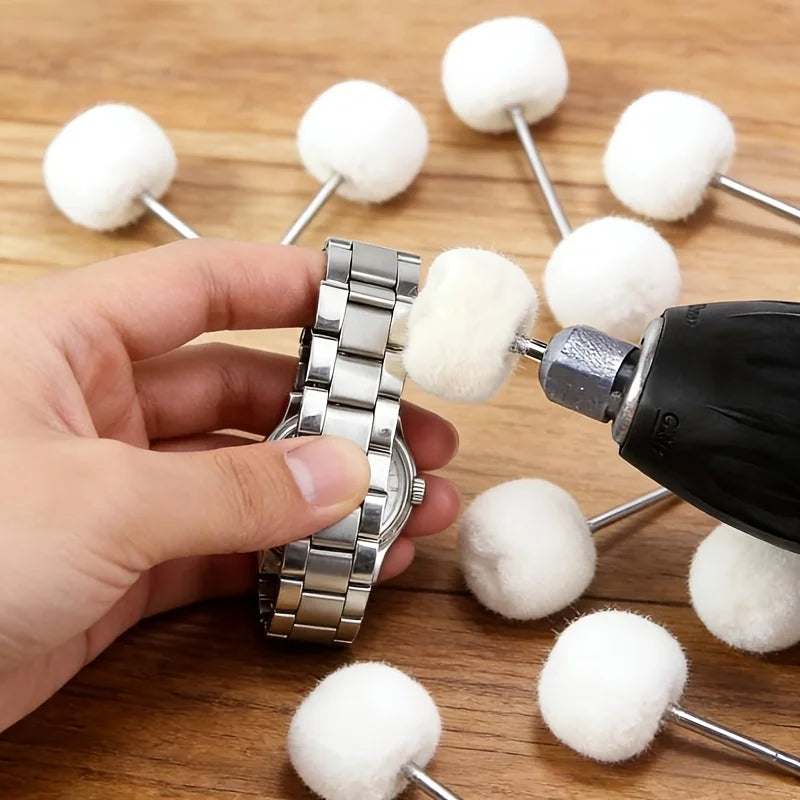7Pcs Mini grinding sanding head abrasive disc felt 3mm Shank buffing wheels metal Polish Brush Drill Rotary Tool Accessories Qme