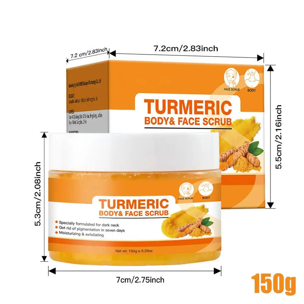 Turmeric Scrub Turmeric Face Whitening Cream Brightening Exfoliating Pore Cleaning Turmeric Face Cream Lightening Exfoliator Qme 150g China Mainland