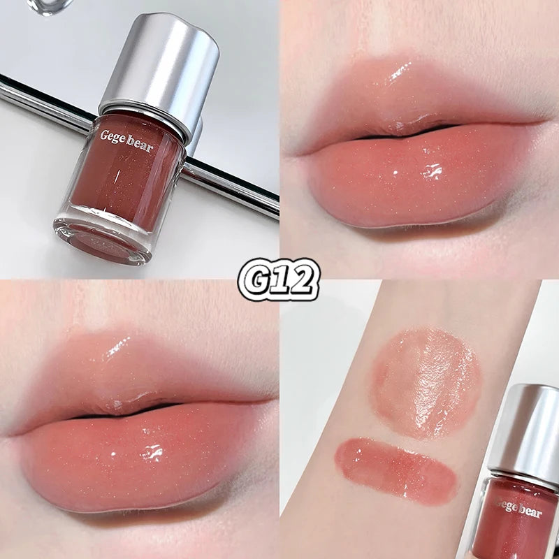 GEGE BEAR Water Light Mirror Lip Gloss Lasting Moisturizing Non-stick Qme GX1583-G12