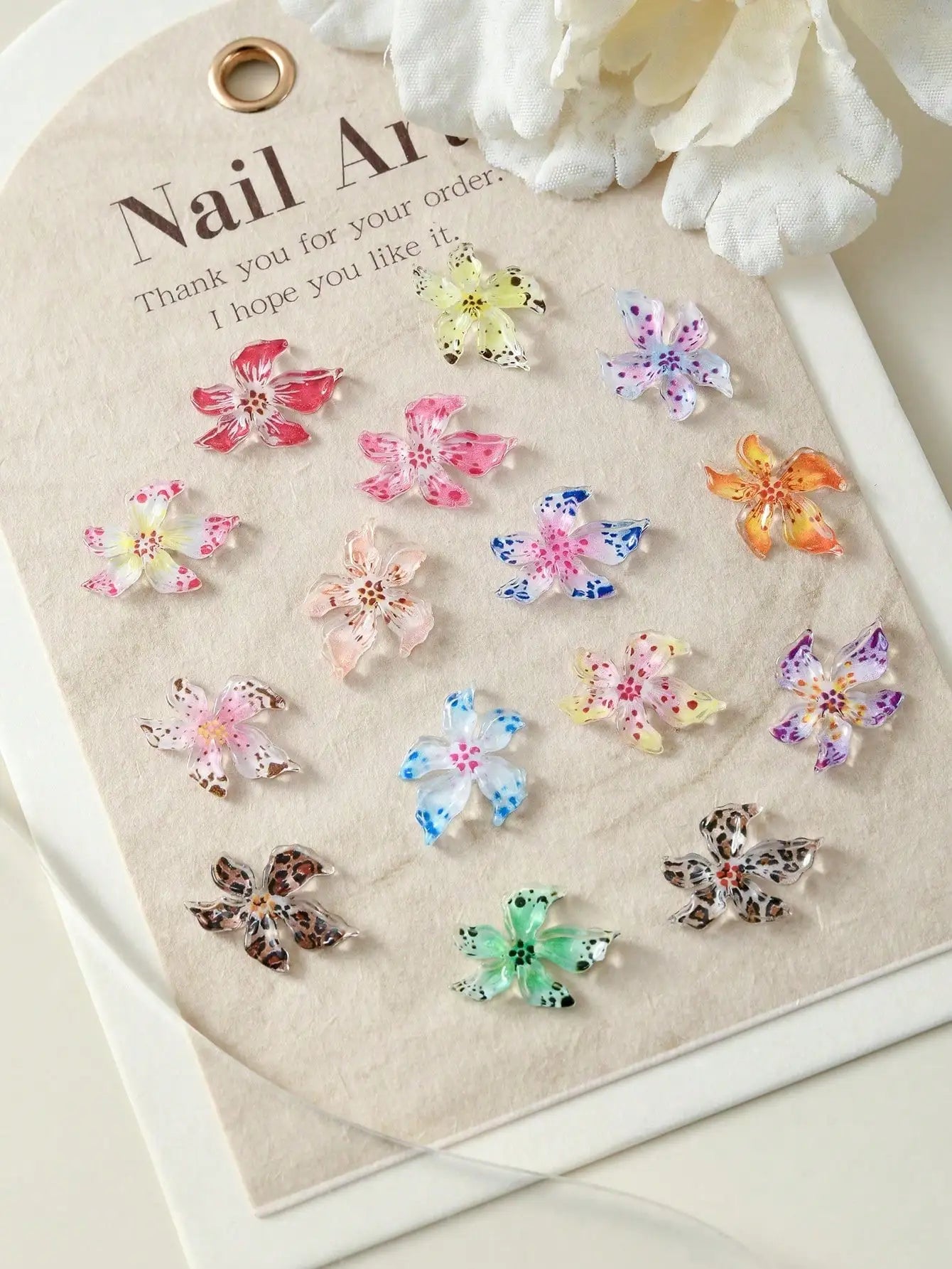 Flower Nail Charm Jewelry DIY Art Y2K 3D Decorations Qme