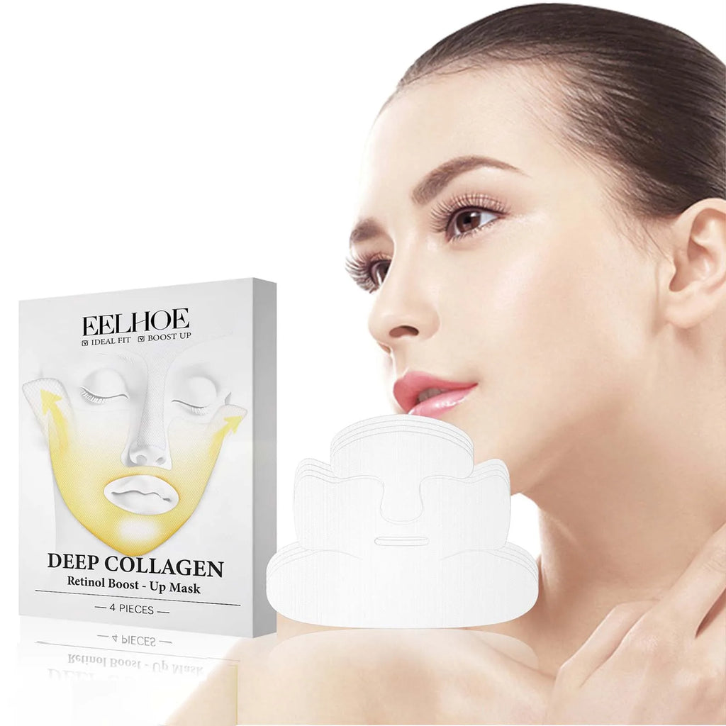 Deep Collagen Retinol Firming Mask Lifting Tightening Facial Skin Lighten Fine Lines Smooth Natural Hydrating Translucent Mask Qme