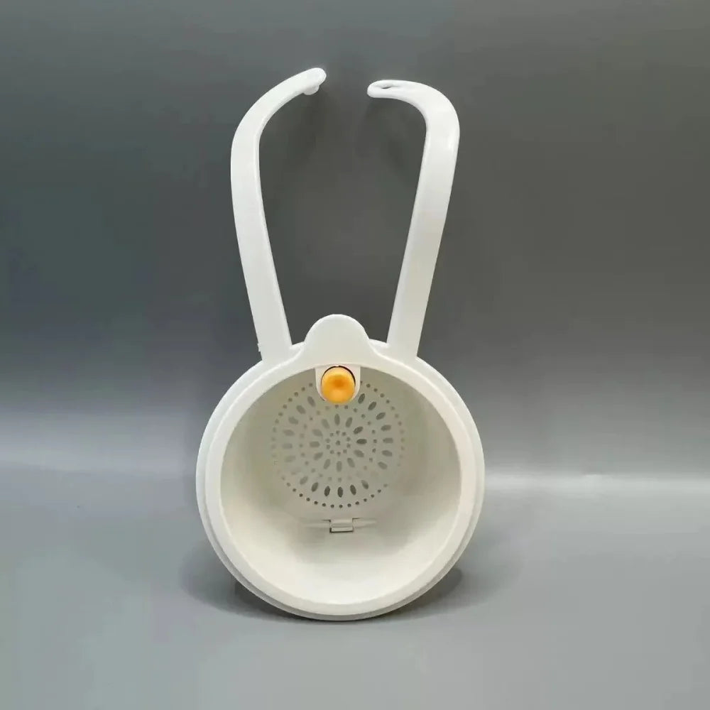 Kitchen Press-Type Drain Basket Food Strainer & Sink Organizer For Wash Fruit Restaurant Bar Buffet Use Hangable Filter Basket Qme WHITE