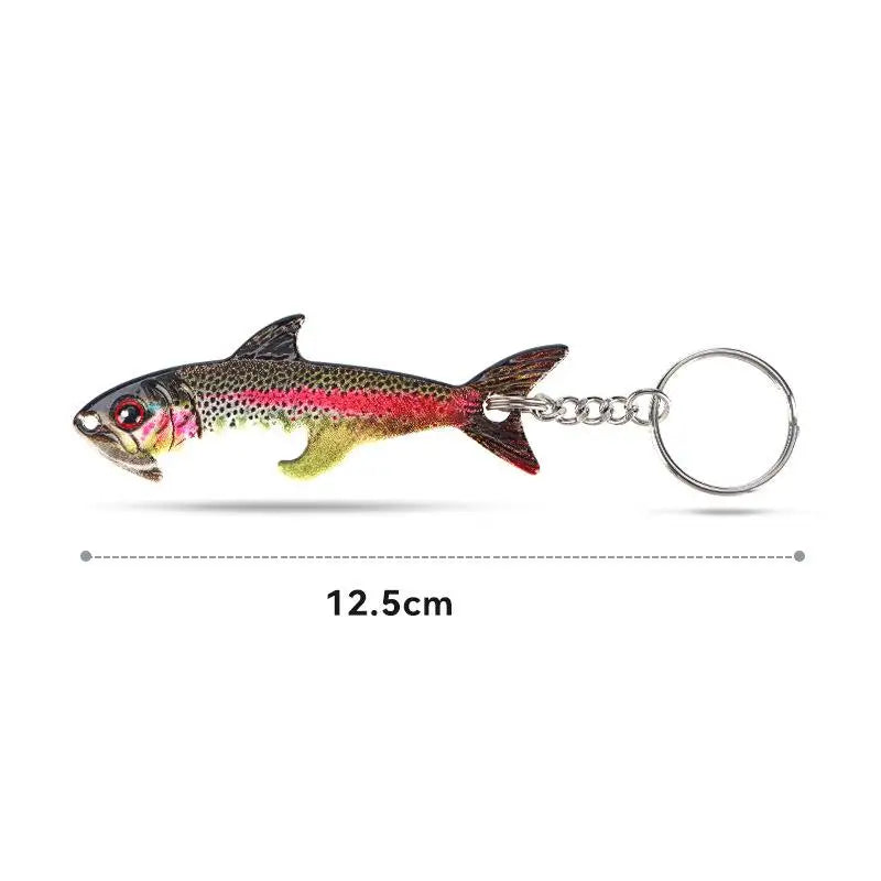 Zinc Alloy Fish Shaped Bottle Opener Keychain Lifelike Look Sturdy Qme D