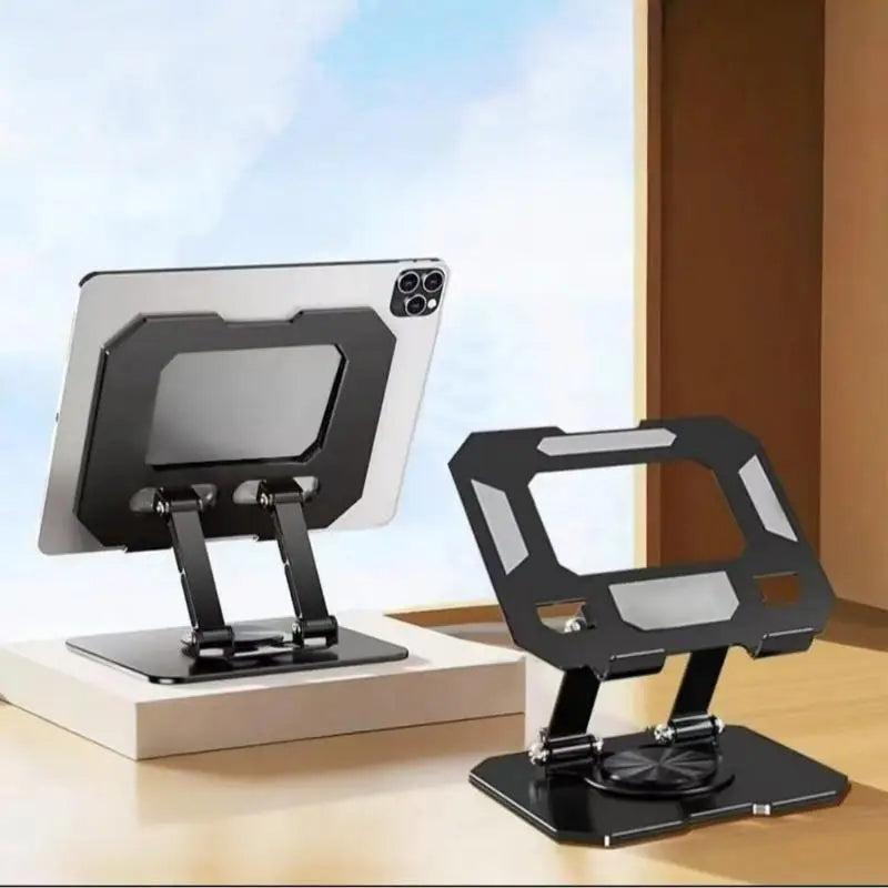 4 Tablet Stand Holder 360 Degree Rotation Foldable Desk Table Office Qme
