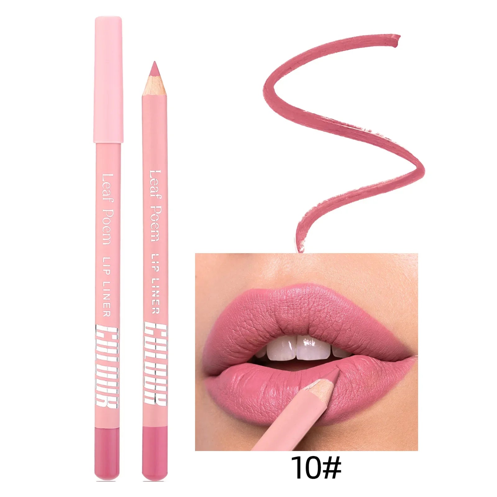 Nude Pink Lipliner Pencil Long-lasting Waterproof Red Brown Lip Contour Sculpt Pen Blendable High Pigmented Lipstick Makeup Qme 10