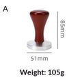 51mm 53mm Solid Wood Handle Coffee Tamper Flat Base Professional Espresso Press Barista Making Tool Qme A