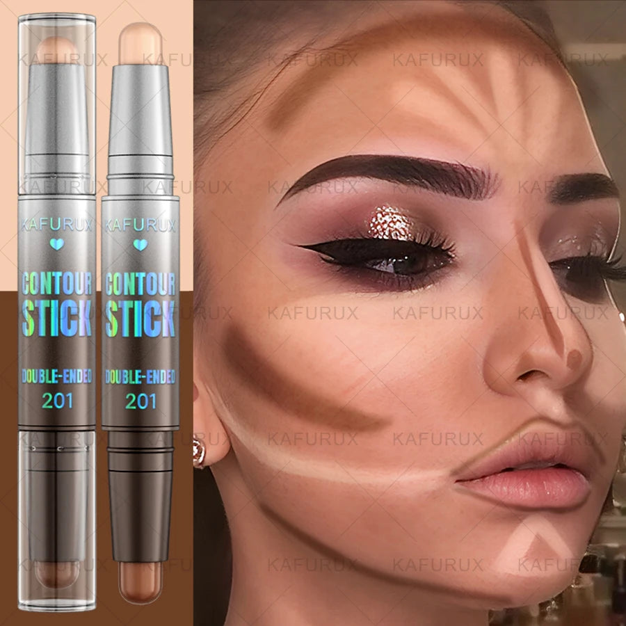 Dual-ended Contour Stick Facial Foundation Concealer Long-lasting Qme