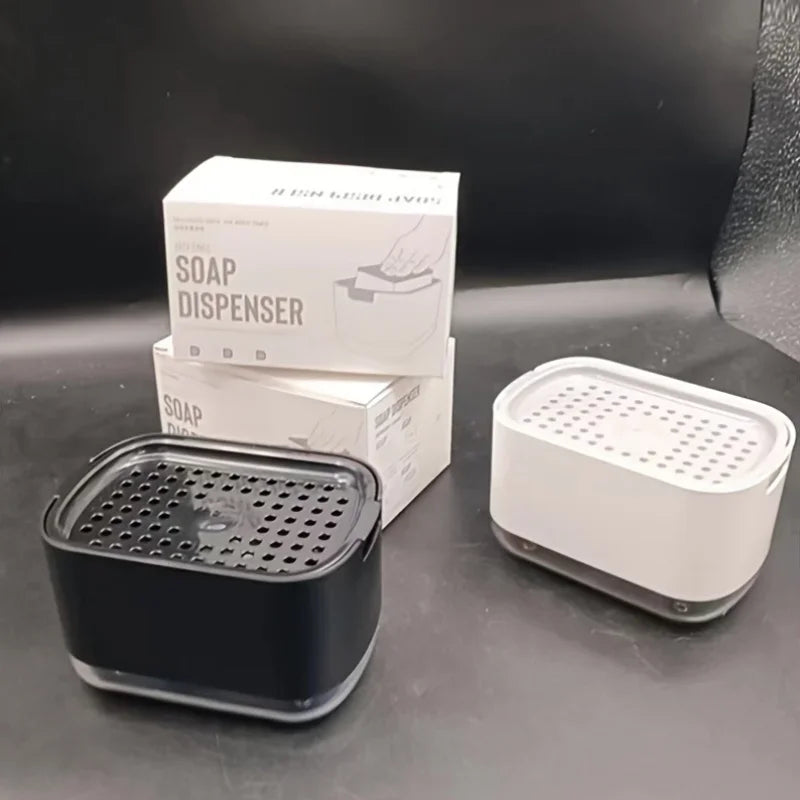 Kitchen soap dispenser - manual press-type foaming soap pump, suitable for dishwashing and pot cleaning. Qme
