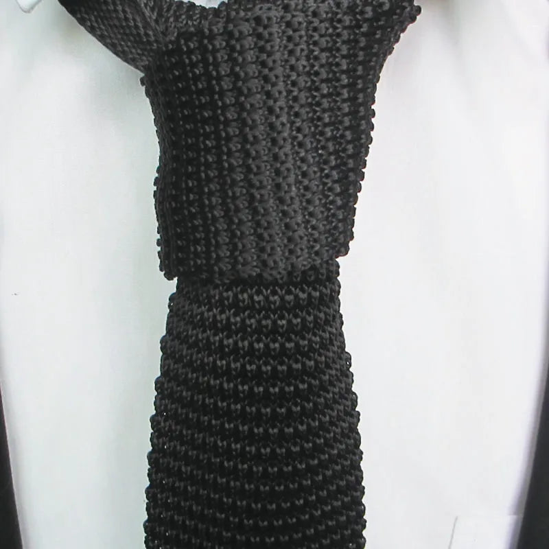 Knitted Necktie Knit Leisure Triangle Solid Tie Normal Sharp Corner Qme color7