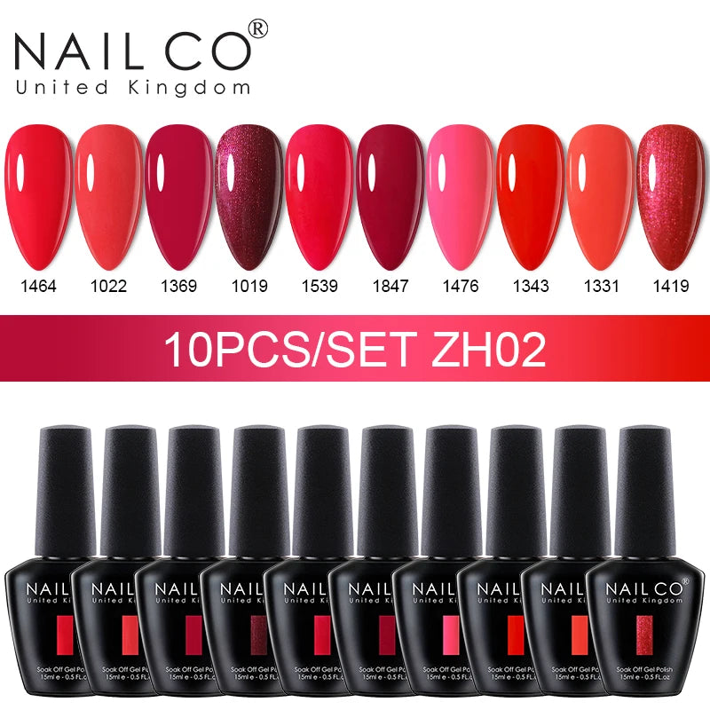 NAILCO Jelly Macarone Gel Polish Nail Art All Manicure Semi-permanent Qme NC-10H-ZH02