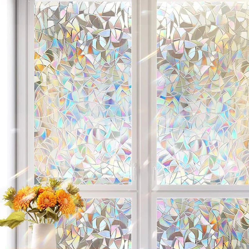 Colorful Frosted Window Stickers Translucent Opaque Static Qme