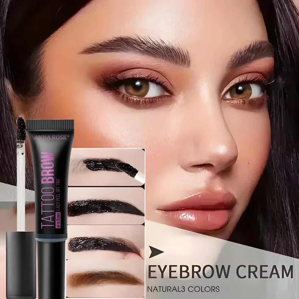 3D Peel-off Eyebrow Gel Tint Waterproof Tattoo Cream Long-lasting Dye Qme