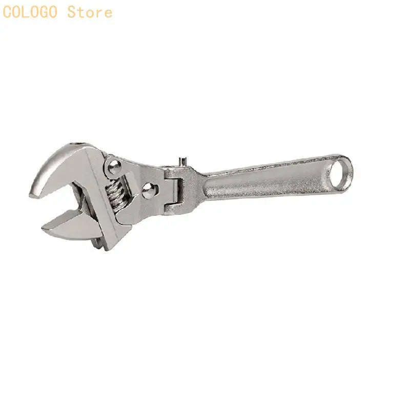 Adjustable Ratchet Wrench 180 Rotating Head Repair Conditioning B D0LD Qme 8 inch CN