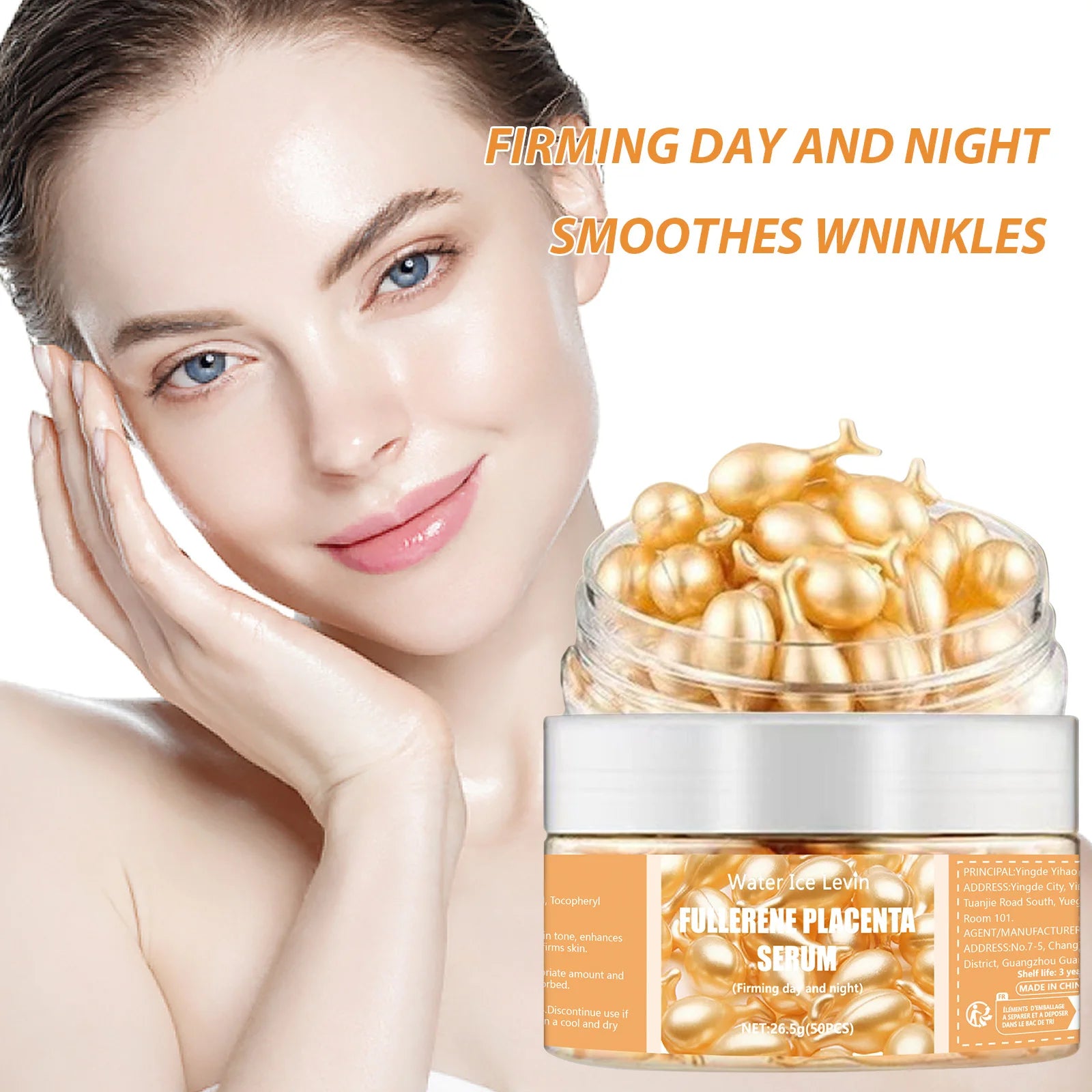 50Pcs Collagen Face Care Capsules Serum Spot Acne Wrinkle Remover Firming Whitening Hyaluronic Acid Essence Skin Care New style Qme