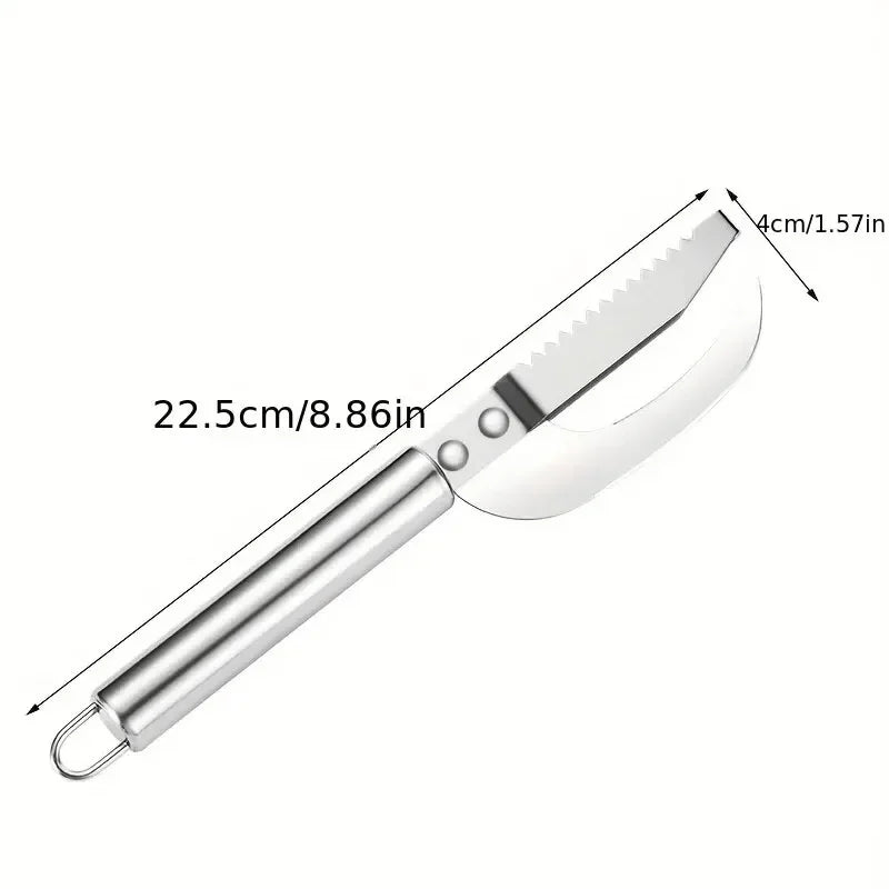 Stainless Steel Fish Tools Scale Knife Scale Scraper Scraping Boning Filleting Cut Scrape Dig Maw Knife Multifunctional scissors Qme 1PC