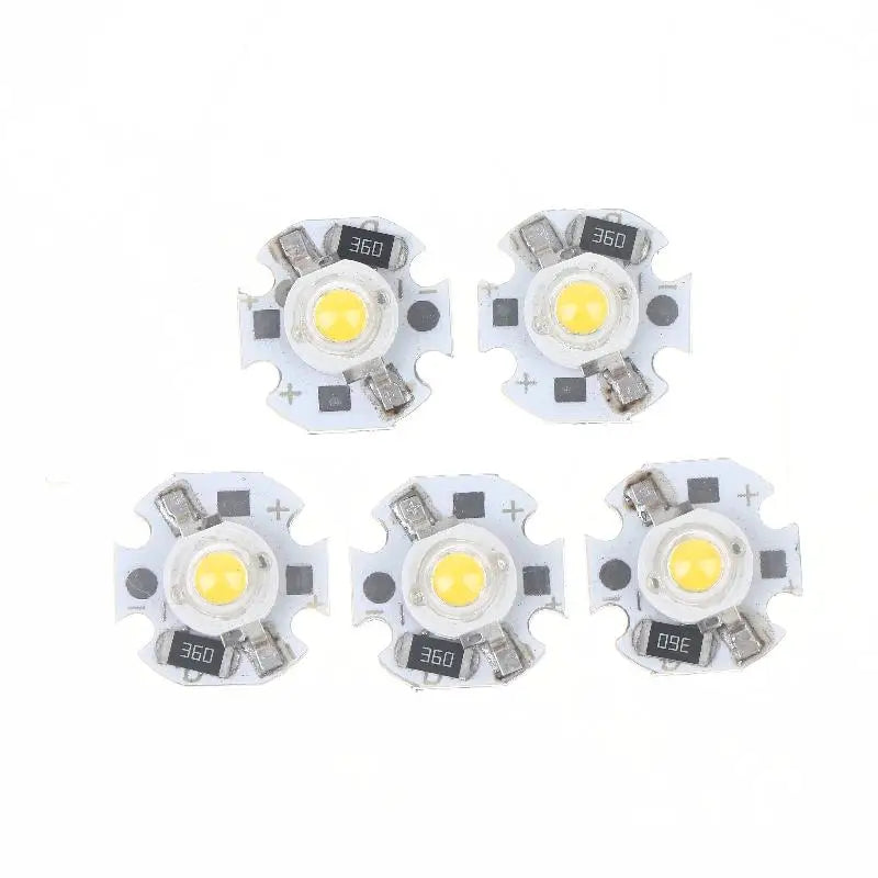 5/10Pcs 16mm 20mm LED Lamp Boards 1W 3W Single Color 5V 12V Warm Neutral White Spotlights Downlights Sunset Lights Qme Warm 12V 1W 5pcs