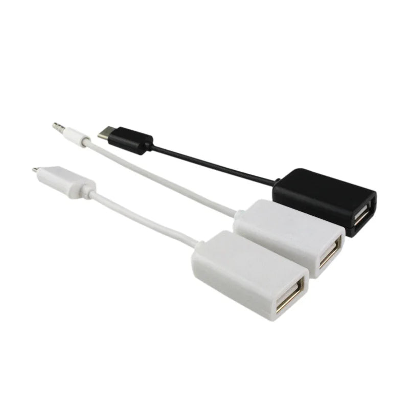 50pcs Adapter OTG Data Cable Micro Adapter Cable U Disk Conversion Cable USB Charging Cable V8 Extension Cable Qme