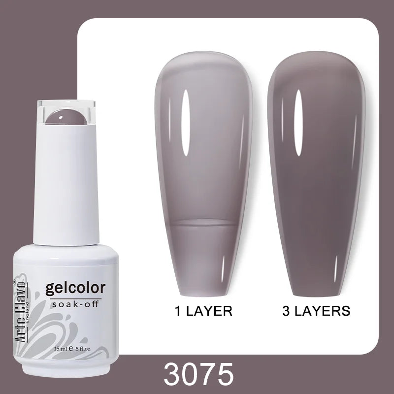 Arte Clavo Gel Nail Polish Matte Semipermanent Varnish UV Glitter
