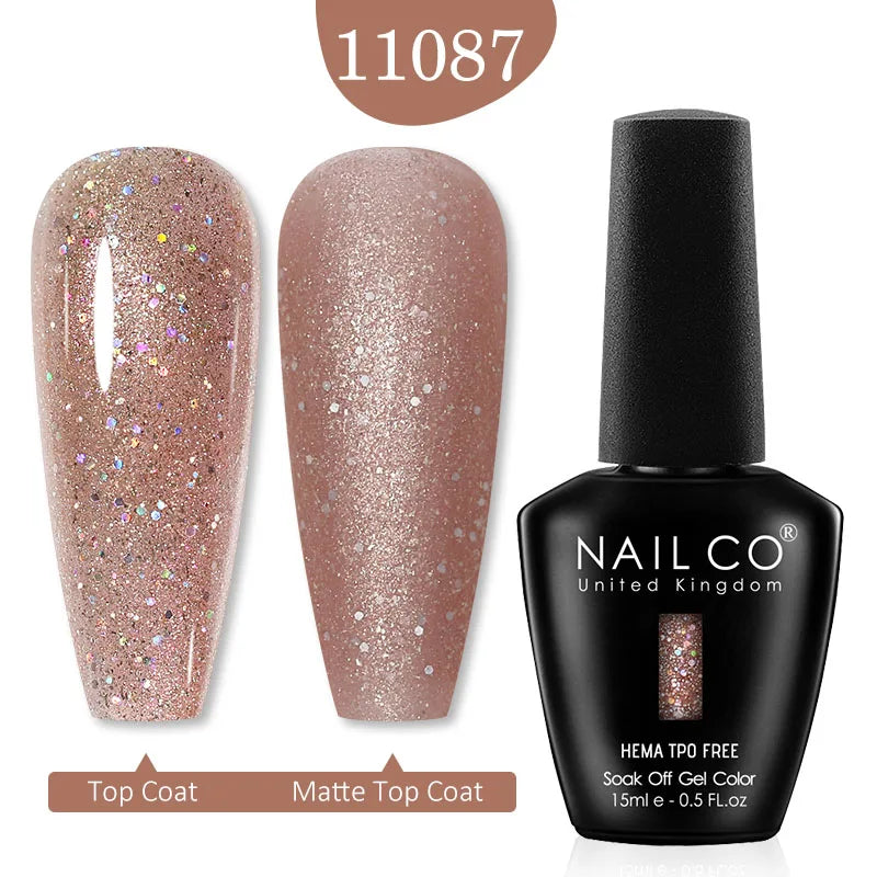 NAILCO Glitter Reflective Series Gel Nail Polish Nails Art Semi