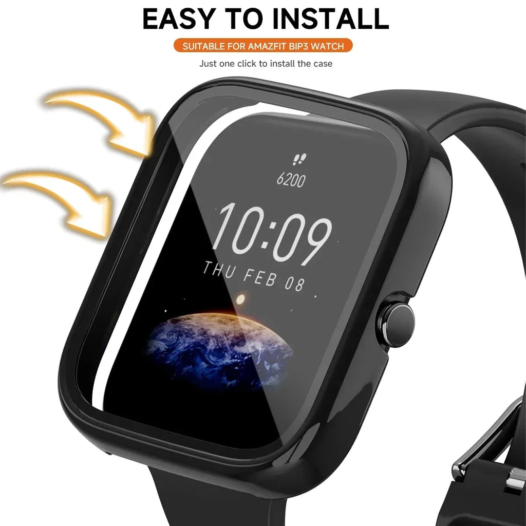PC Cover For Amazfit Bip 3 / Bip3 Pro Smart Watch Protective Screen Protector Cover for Bip 3Pro Protection Frame Bumper Shell Qme
