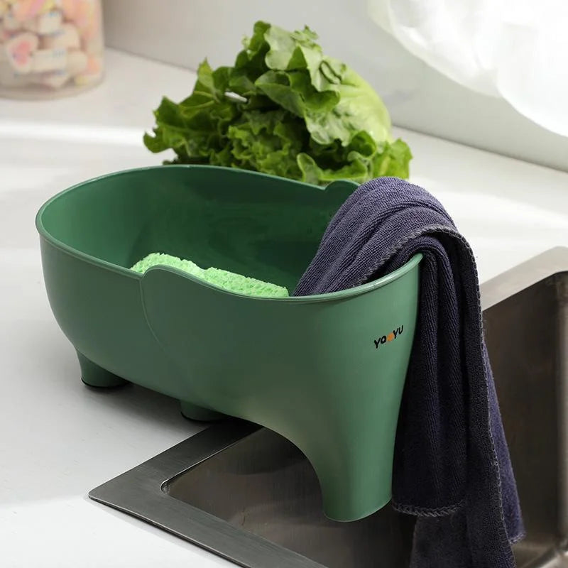 Elephant Drain Baskets Multi-purpose Kitchen Storage Drains Basket Qme