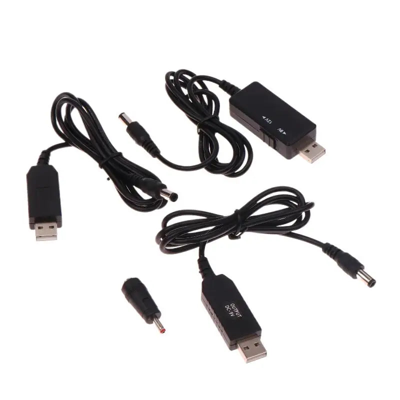 Universal Boost Converter Cable 5V 12V USB Cord Wifi Router Modem Fan Qme