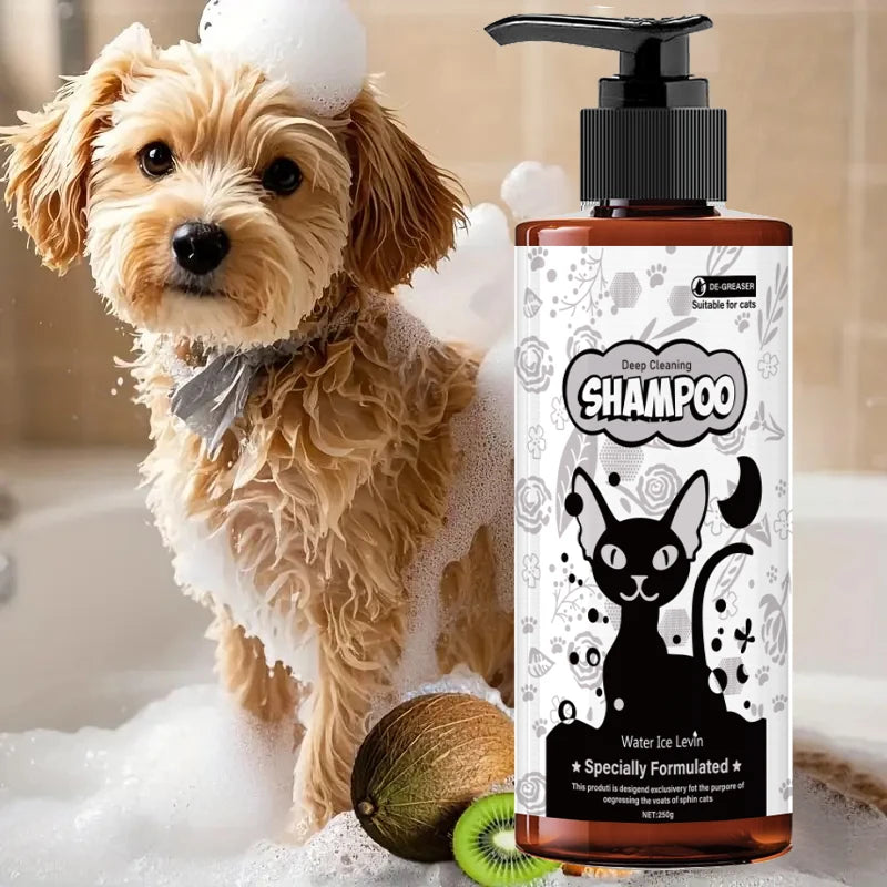 Pet Shampoo, Hair Care and Shower Gel - Gentle Cleansing, Soothing Care for Cats and Dogs, Suitable for All Dog Breeds, a Must-Have for Pet Care Qme