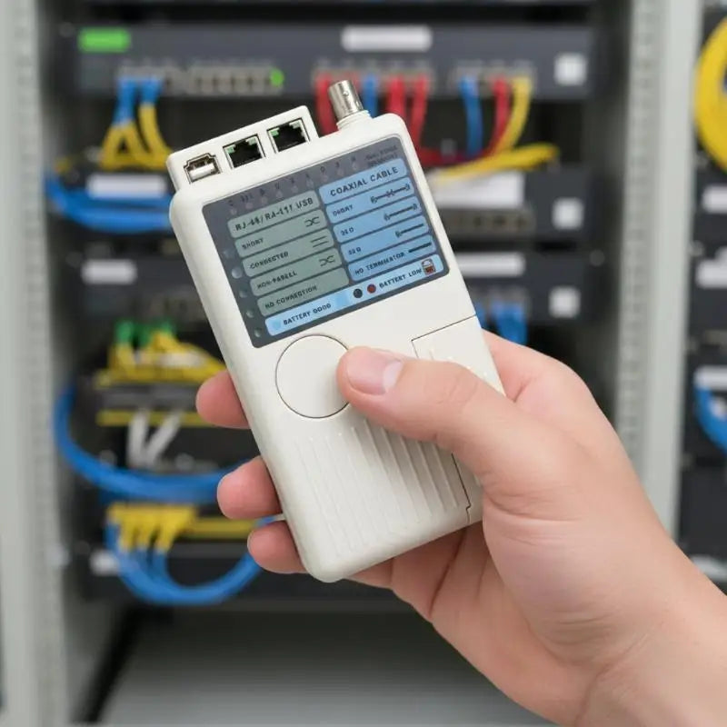 1 Multi Function Telephone Network Cable Tester RJ45 RJ11 USB BNC LAN Qme