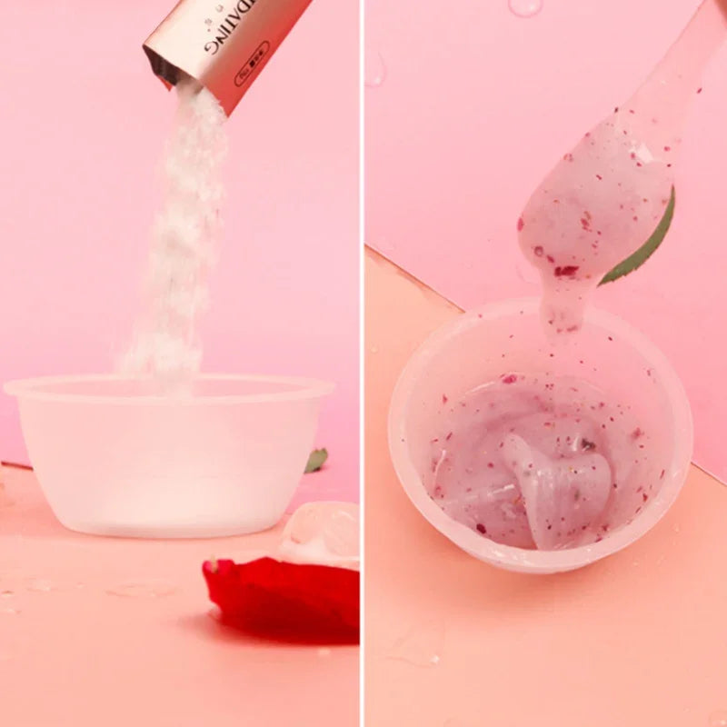 Moisturizing Salon SPA Soft Hydro Jelly Mask Powder Face Skin Care Whitening Rose Collagen Peel Off DIY Rubber Facial Jellymask Qme