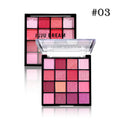 Glitter Matte Multi-finish Eyeshadow Palette 16-Color Red Green Qme Cherry