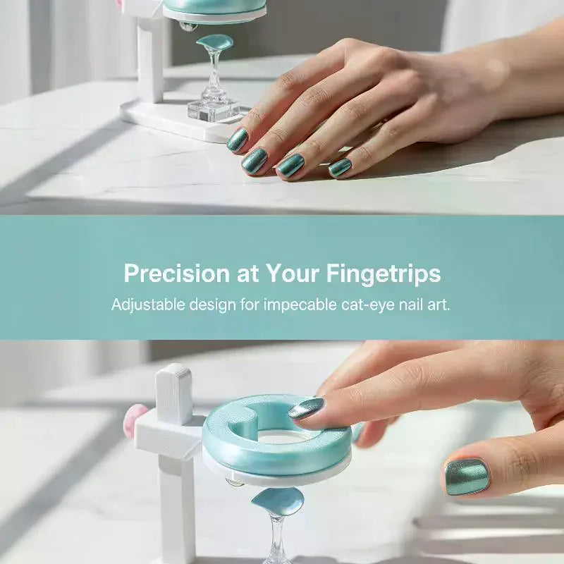 Cat Eye Nail Magnet Tool Automatic Strong Magnetic Ring Adjustable Qme