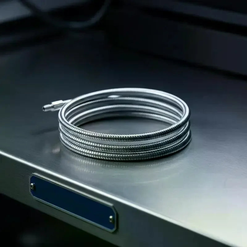 LED M4 Black Silver Microphone Positioning Hose Two External Teeth Qme
