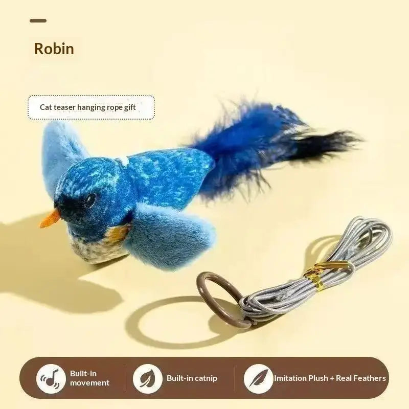 1/2/3PCS Cat Toys Self-Entertainment And Relaxation Swing Toys Cat Teasing Sticks Bite-Resistant Realistic Bird Pet Toys Cats Qme A7