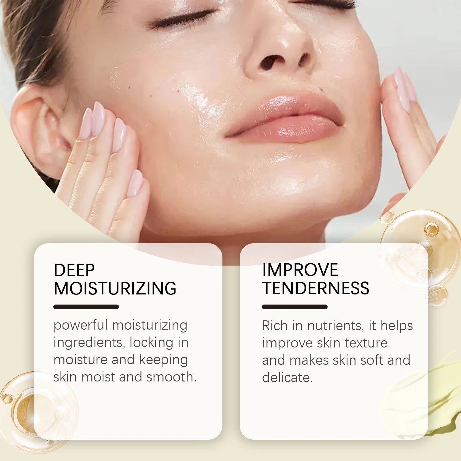 Beef Tallow Honey Balm Moisturizing Hydrating Face Cream Body Lotion Fades Fine Lines Tighten Soothen Brightening Facial Skin Qme