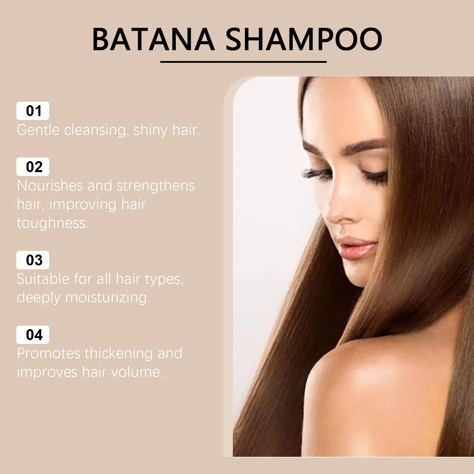 Batana Shampoo Hair Loss Treatment Reduce Scalp Oil Secretion Remove Qme