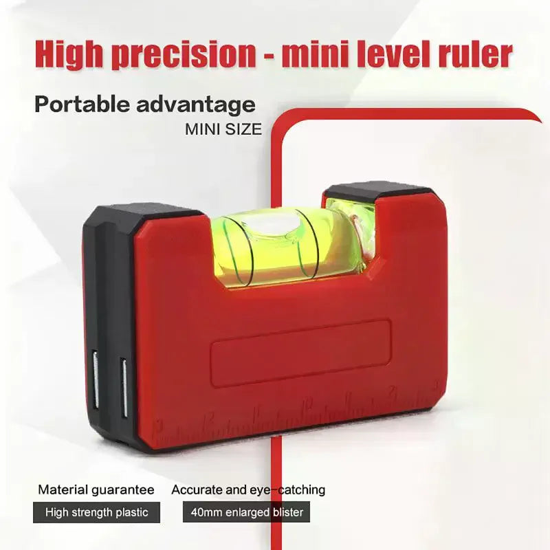 Mini Pocket Level Magnetic Horizontal Leveler Woodworking Portable Qme