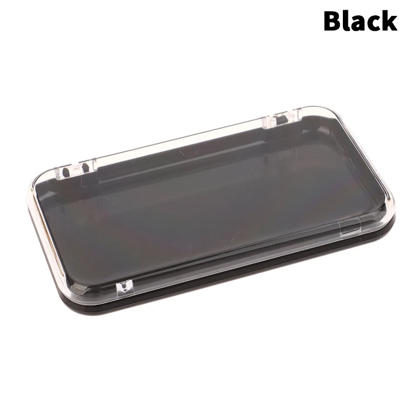 Clear Plastic Jewelry Box Rectangular Press-on Nail Storage Case Lid Qme Black