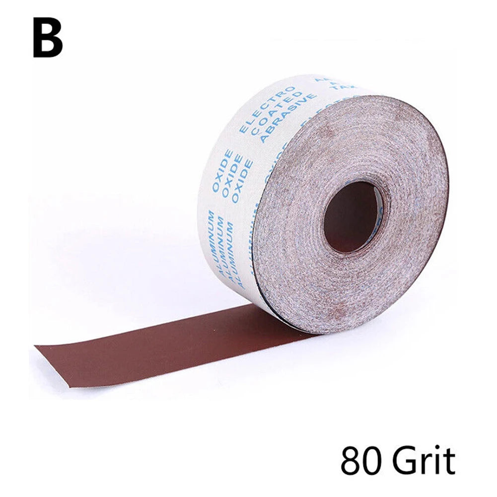 Sandpaper Roll Emery Cloth Sand Paper Sanding Abrasive Sheets 60 80 100 120 150 180 240 320 400 600 800 Grit 1 Meter Length Qme 80 Grit