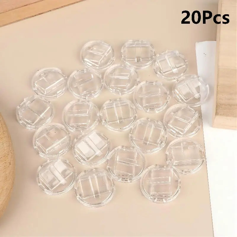 20/5pcs Plastic Ring Display Stands – Jewelry Storage & Showcase Holders for Countertop, Jewelry Organizer for Rings Qme 20Pcs Round base