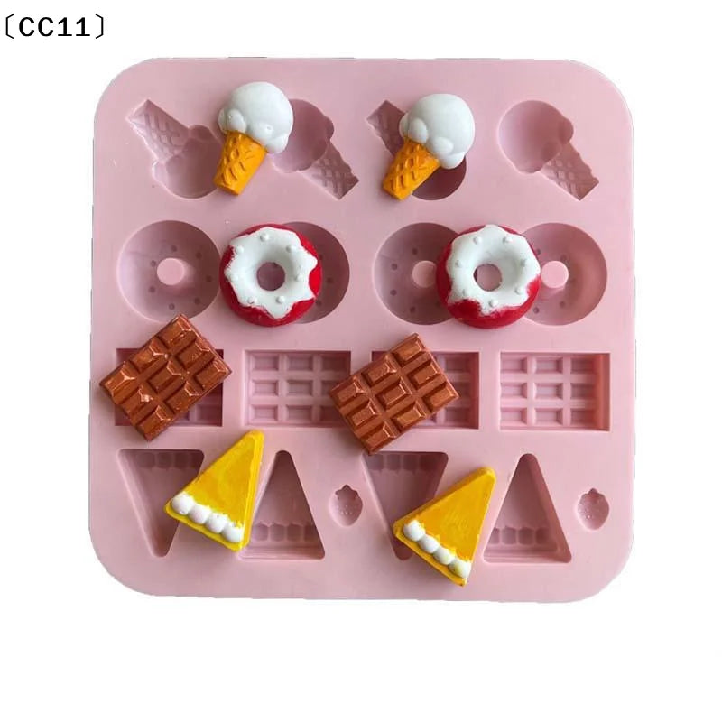 Sugarcraft Candy Donuts Silicone Molds Fondant Cake Decorating Qme