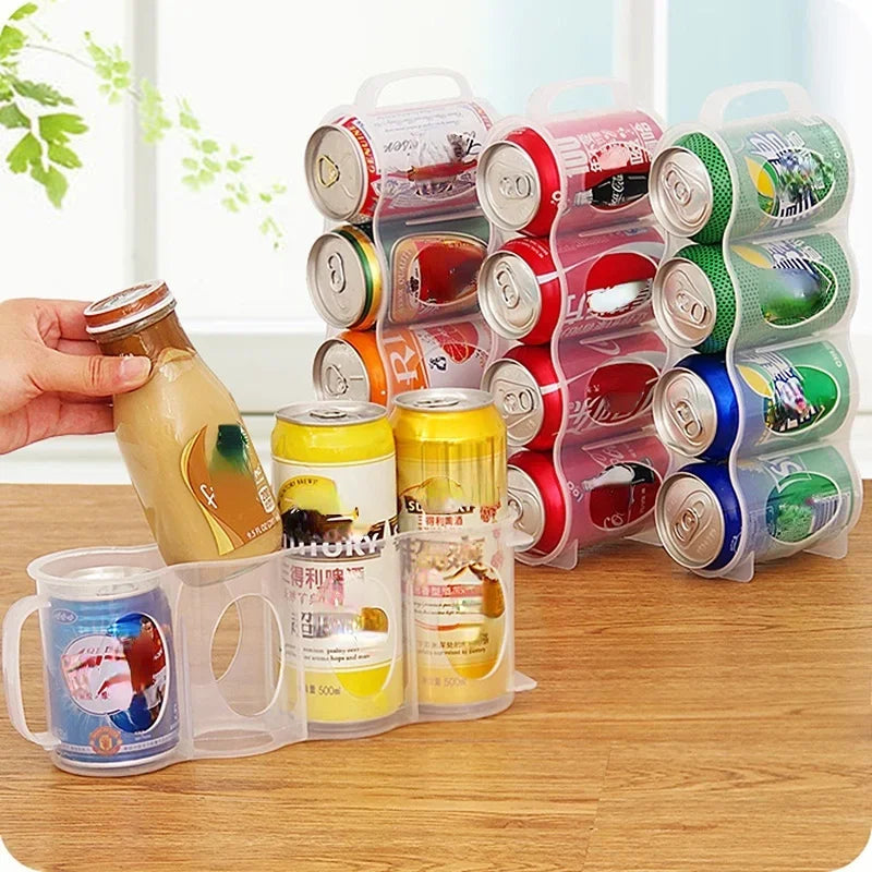 Beer Soda Drink Can Storage Box Kitchen Fridge Drink Bottle Holder Fridge Refrigeration Storage Organizer Rack Shelf Boxes Qme
