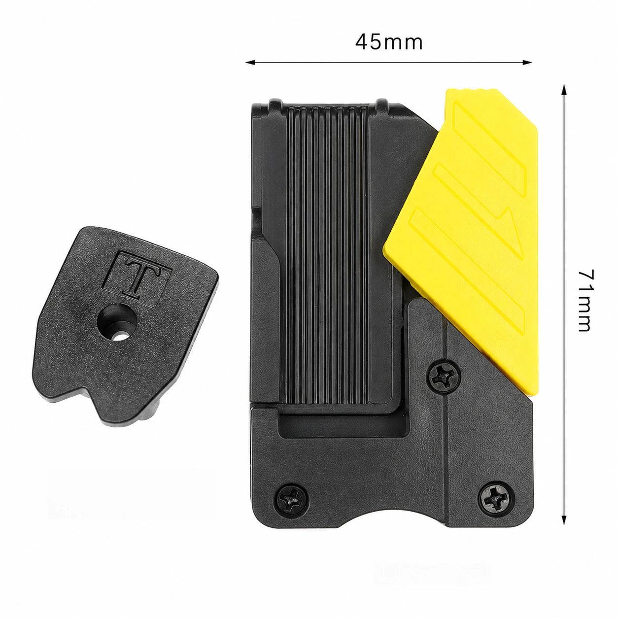 Universal Tool Belt Clip with Quick Release Buckle Durable Hook for Hanging Tape Measure in Daily Repair and Maintenance Work Qme A-Yellow