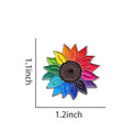 Rainbow Sunflower Enamel Pin Collar Lapel Badge Backpack Clothing Accessories Fashion Jewelry Gift For Party Daily Wear Qme 1pcs