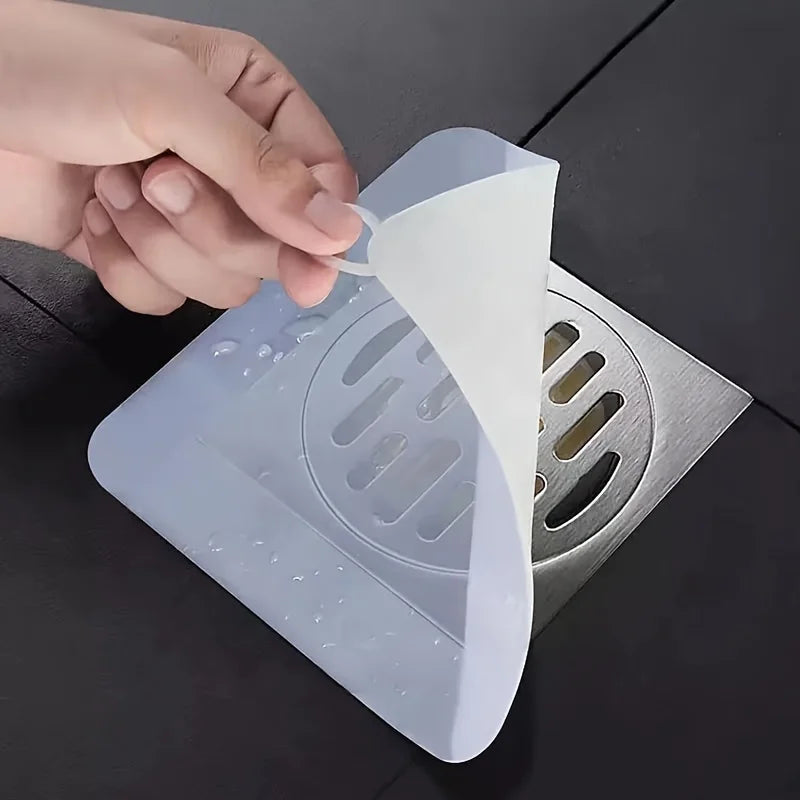 Bathroom Silicone Floor Drain Cover Anti-fouling Function Kitchen Pad Qme WHITE