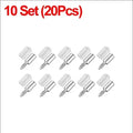 50Set Self Tapping Screw Layer Plate Holder Wardrobe Septum Brackets Fixed Screw Shelf Support Pegs with Non-Slip Sleeve Qme 10Set (20PCS)