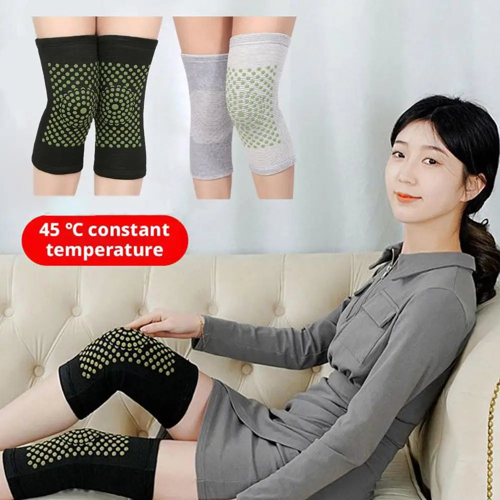 1Pair Self Heating Knee Braces Sleeve Tourmaline Knee Support Far Infrared Keep Warm Knee Pads Leg Knee Warmer Qme