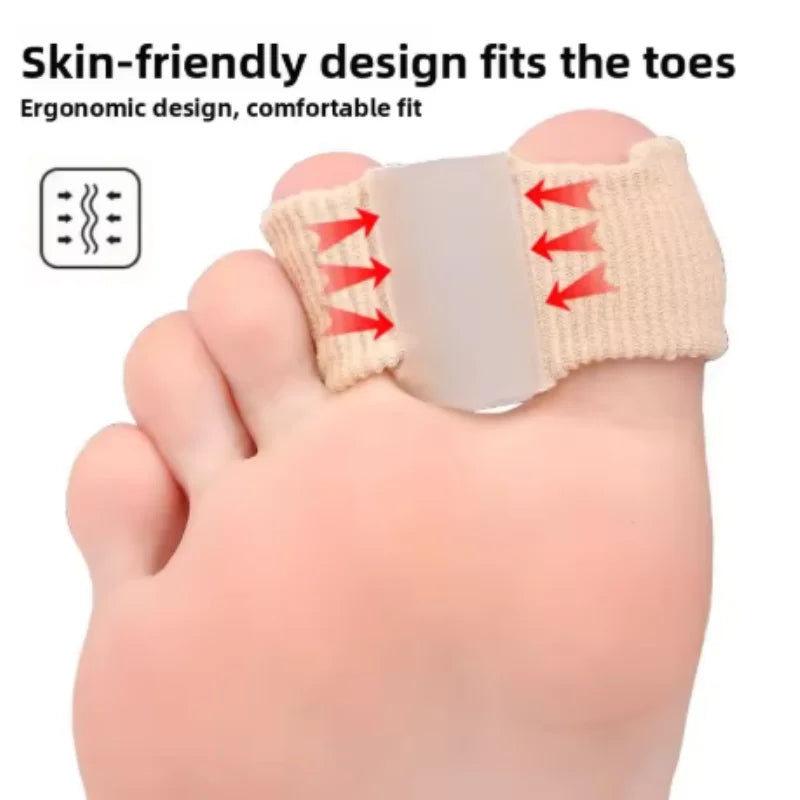 1/2/4pcs S/L Gel Bunion Toe Separator W/Fabric Lining for Big Toe Silicone Toe Spacers Protector for Overlapping Toe Qme