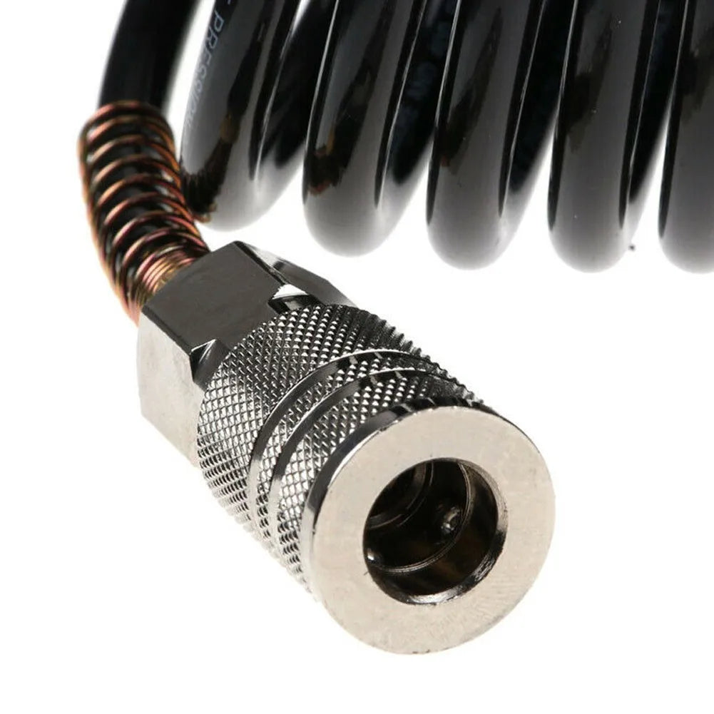 Connect Inflating Coil Air Hose Compressor PE Pneumatic Adapter Qme