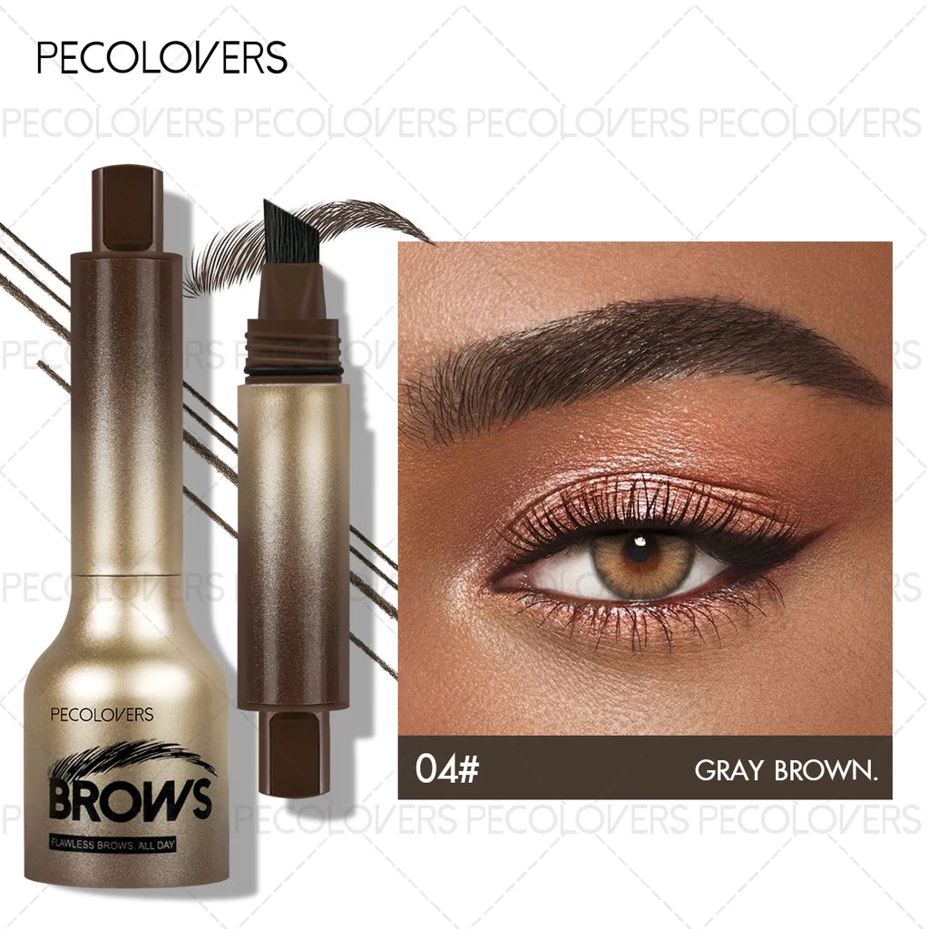 Travel Eyebrow Powder Angled Brush Waterproof Non-caking Blendable Qme 04