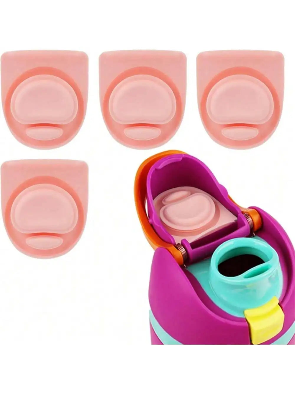 Replacement Stopper Compatible Water Bottle Lid Gasket 16 19 24 32 Qme pink
